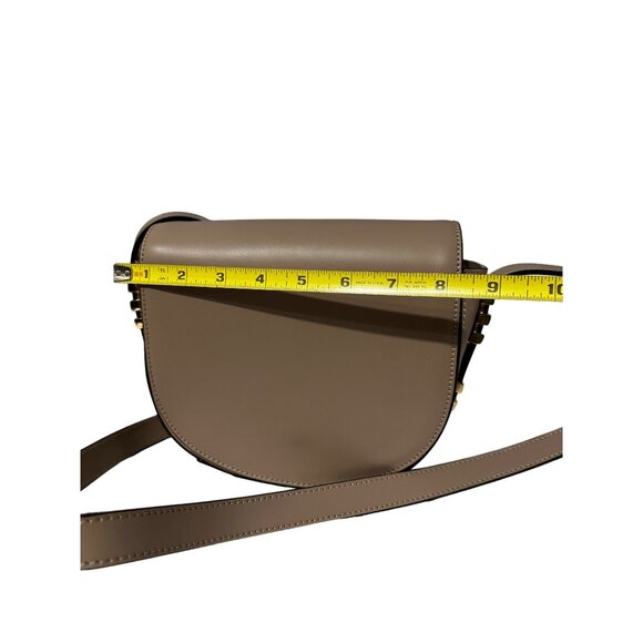 A. Bellucci made in Italy taupe leather adjustable strap saddle crossbody purse - Picture 12 of 12